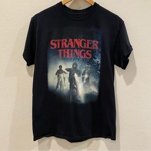 Stranger Things Black Graphic Tee Medium